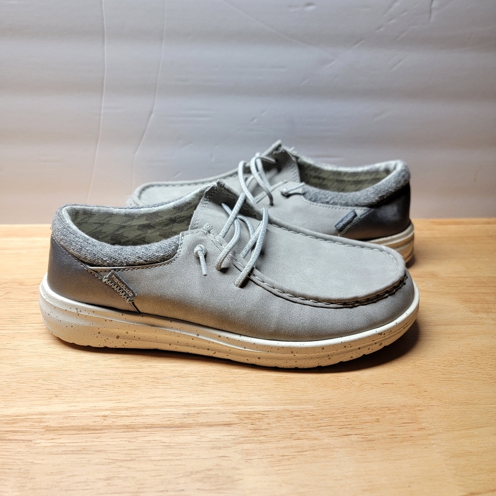 Hey Dude Polly Gray Womens Size 9 Athletic Walking Outdoor Leather Slip On Shoes